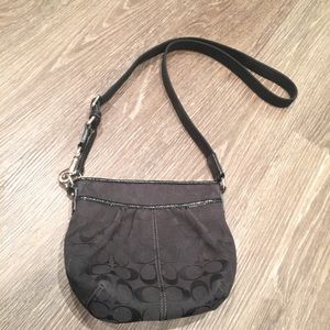 Coach Factory Signature Small Black Crossbody Bag